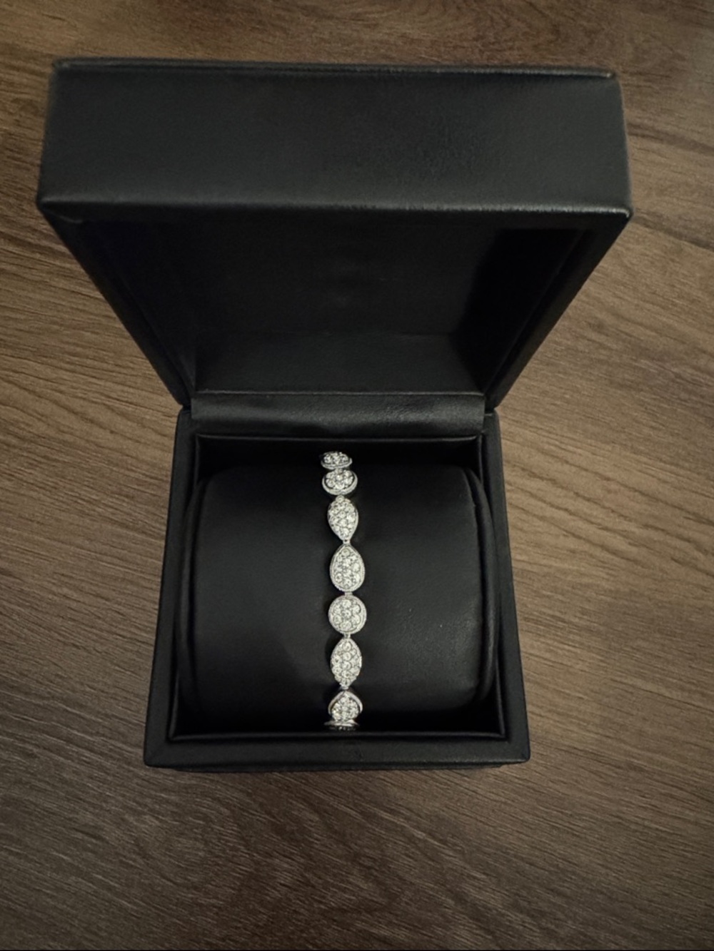 Nadri Silver Teardrop & Round Crystal Bracelet - Women Jewelry (NWT)